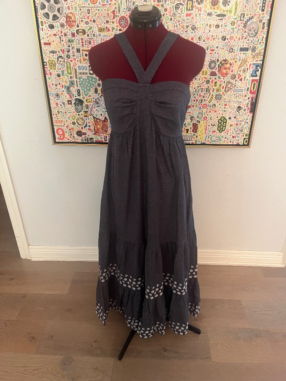CLEOBELLA Raphaela Midi Dress In Chambray In Gray/Blue NWT